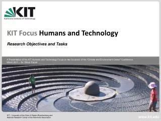 KIT Focus Humans and Technology