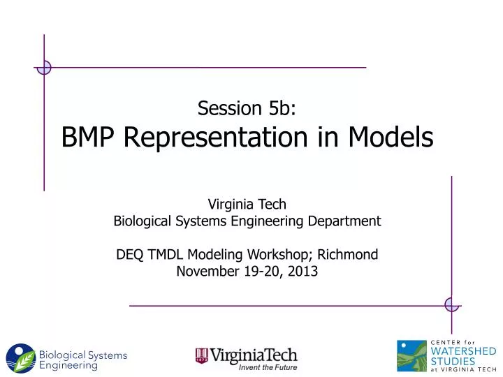 session 5b bmp representation in models