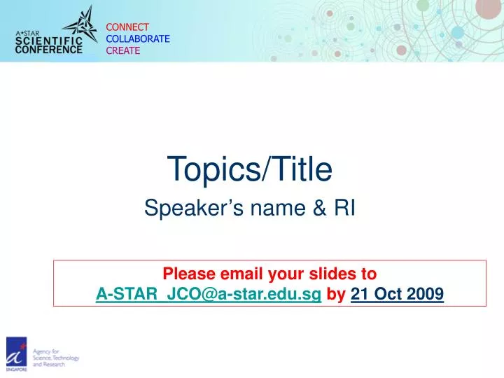 topics title speaker s name ri