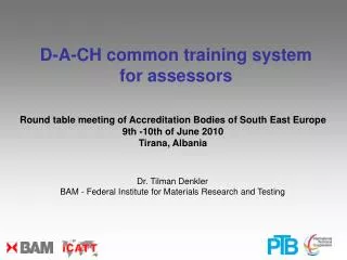 Round table meeting of Accreditation Bodies of South East Europe 9th -10th of June 2010