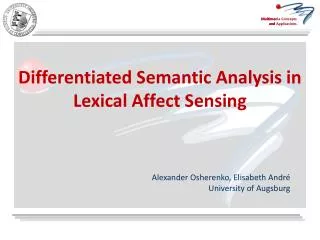 Differentiated Semantic Analysis in Lexical Affect Sensing