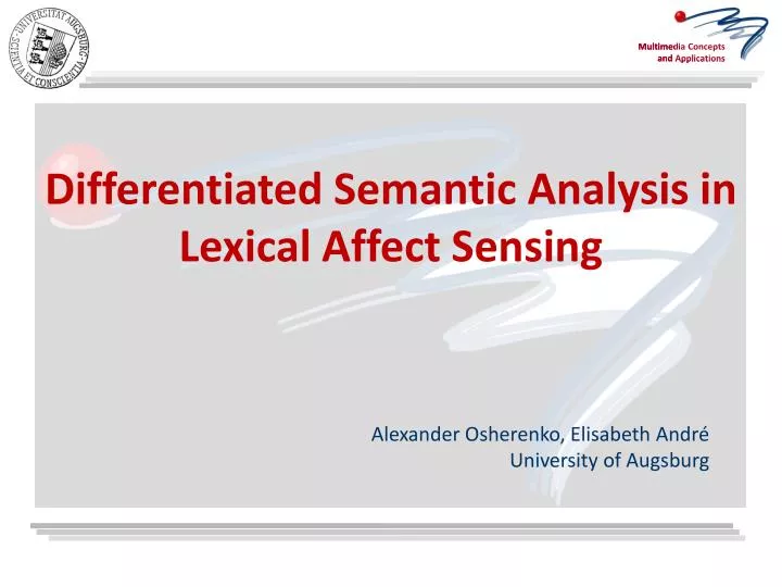 differentiated semantic analysis in lexical affect sensing