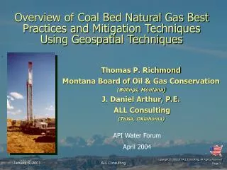 Thomas P. Richmond Montana Board of Oil &amp; Gas Conservation (Billings, Montana)