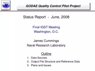 GODAE Quality Control Pilot Project