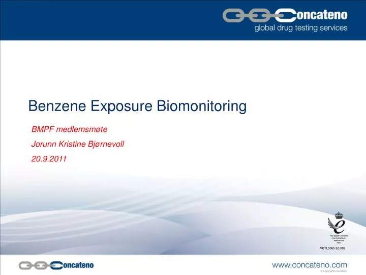 benzene exposure biomonitoring