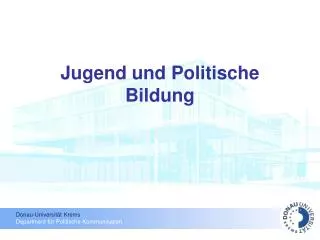 jugend und politische bildung