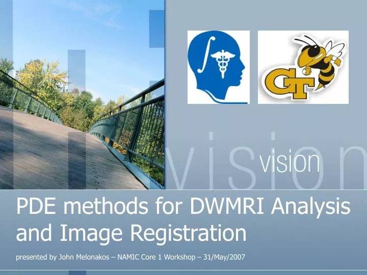 pde methods for dwmri analysis and image registration
