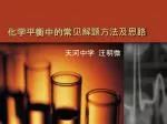 化学平衡中的常见解题方法及思路 - slide 1