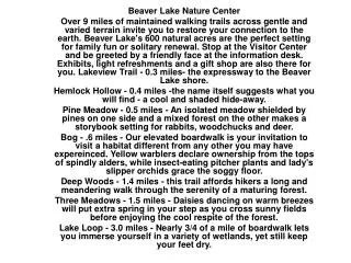 Beaver Lake Nature Center