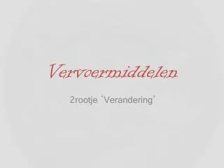 vervoermiddelen