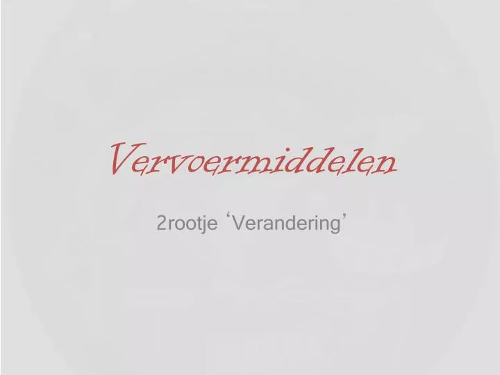 vervoermiddelen