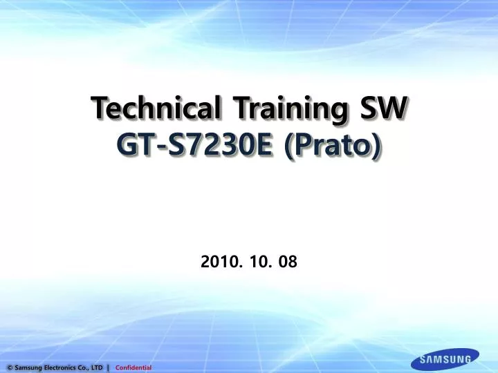 technical training sw gt s7230e prato