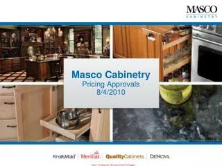 Masco Cabinetry Pricing Approvals 8/4/2010