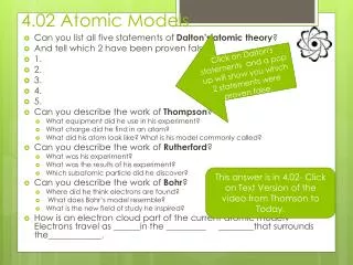 4.02 Atomic Models