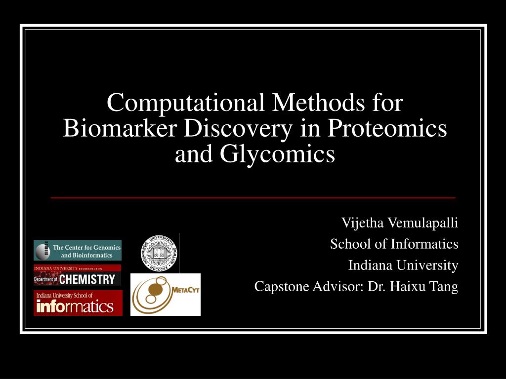 PPT - Computational Methods for Biomarker Discovery in Proteomics and ...