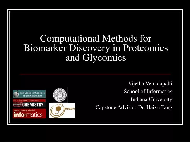 computational methods for biomarker discovery in proteomics and glycomics