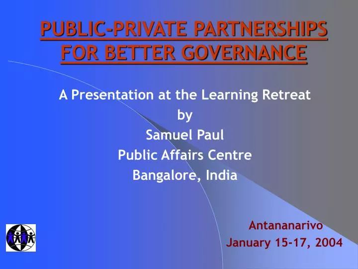 public private partnerships for better governance