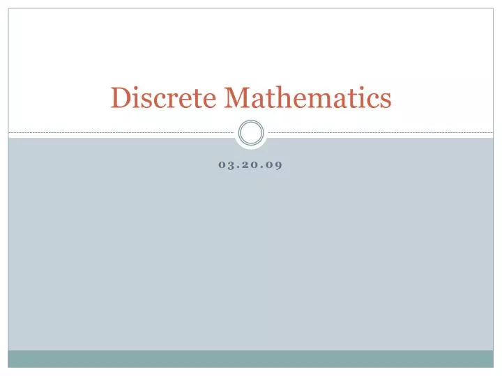 discrete mathematics