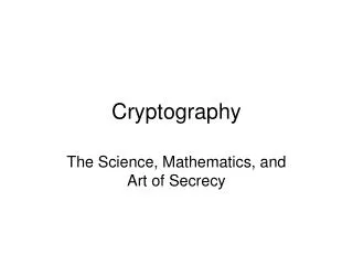 Cryptography