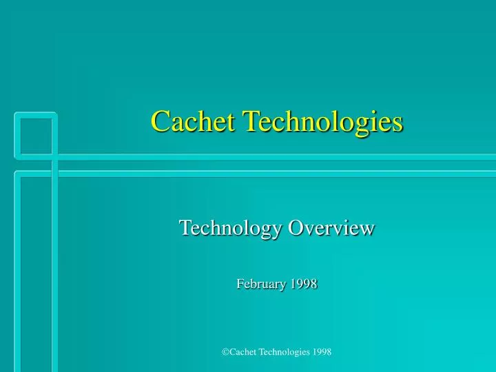 cachet technologies