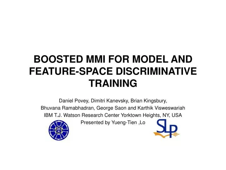boosted mmi for model and feature space discriminative training