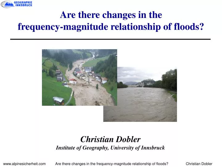 are there changes in the frequency magnitude relationship of floods