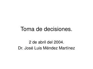 toma de decisiones