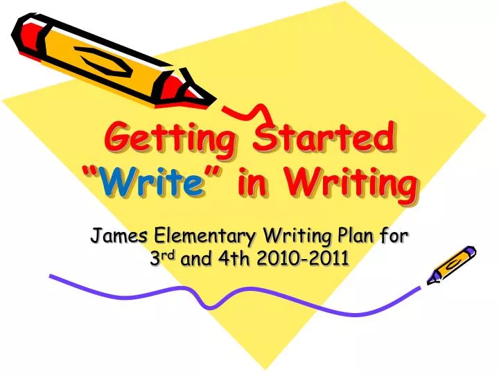 getting started write in writing
