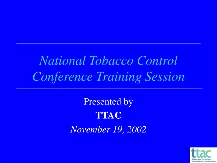 national tobacco control conference training session