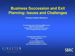 Business Succession and Exit Planning: Issues and Challenges