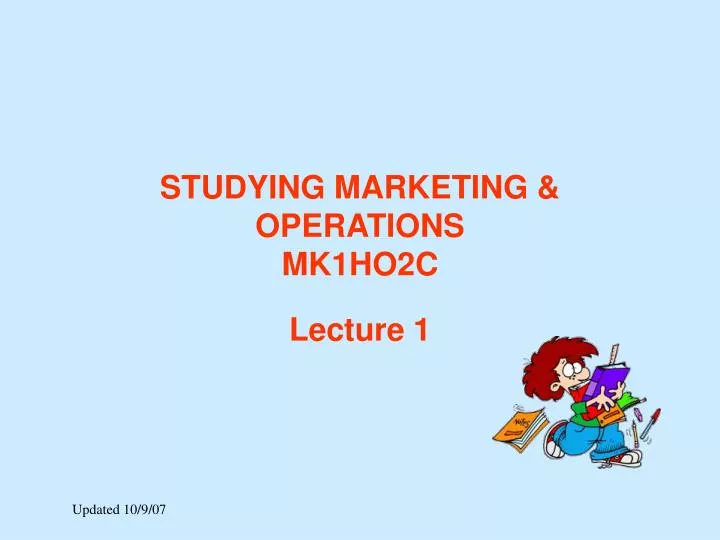 studying marketing operations mk1ho2c