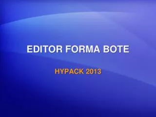 editor forma bote