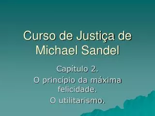 curso de justi a de michael sandel