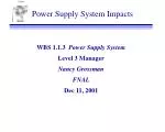 Power Supply System Impacts - slide 1
