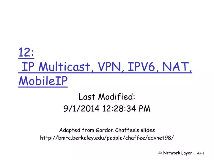 12 ip multicast vpn ipv6 nat mobileip