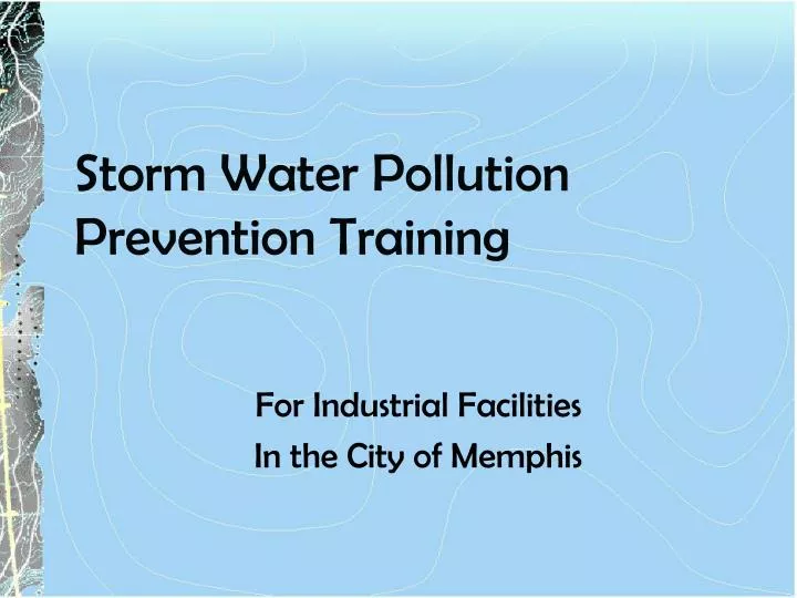 storm water pollution prevention training