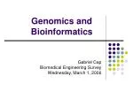 Genomics and Bioinformatics - slide 1