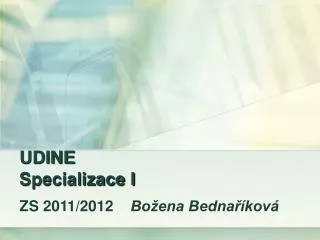 udine specializace i