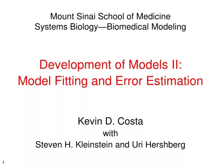 mount sinai school of medicine systems biology biomedical modeling