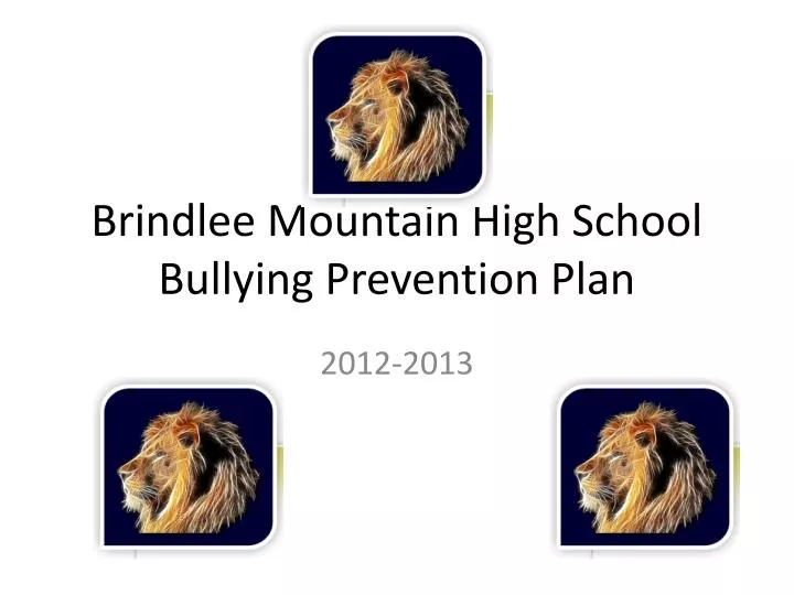 brindlee mountain high school bullying prevention plan