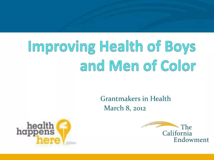 improving health of boys and men of color