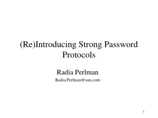 (Re)Introducing Strong Password Protocols