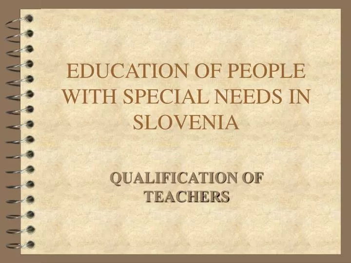 education of people with special needs in slovenia