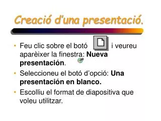 creaci d una presentaci