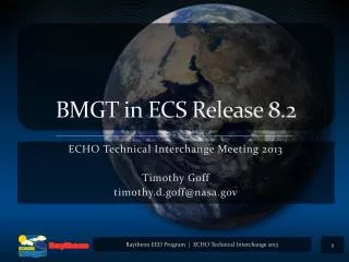 BMGT in ECS Release 8.2