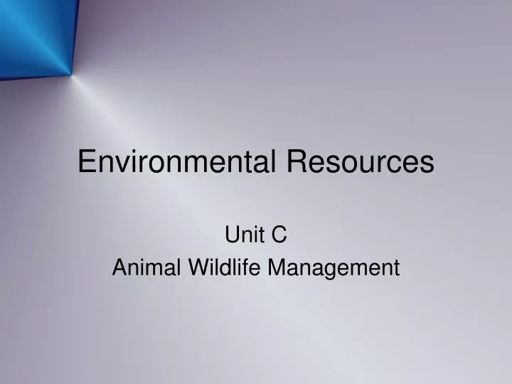 environmental resources