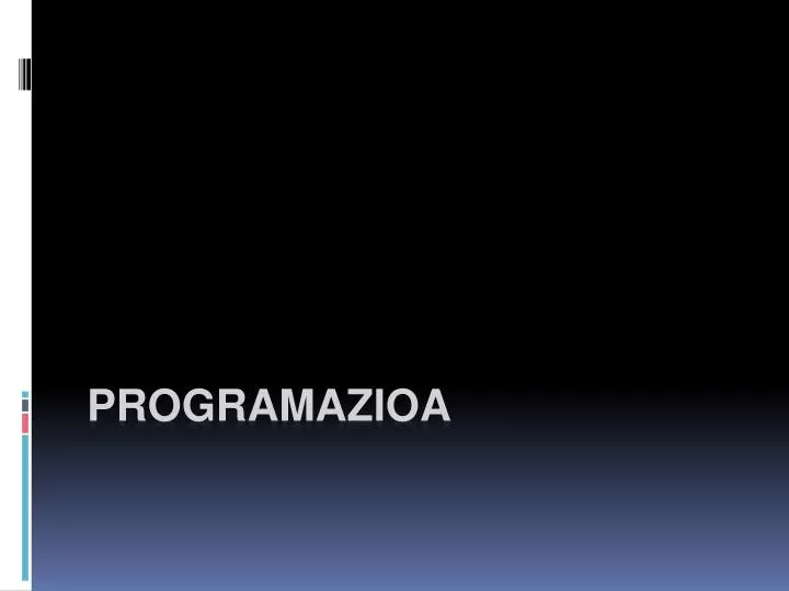 programazioa