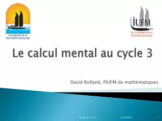 le calcul mental au cycle 3