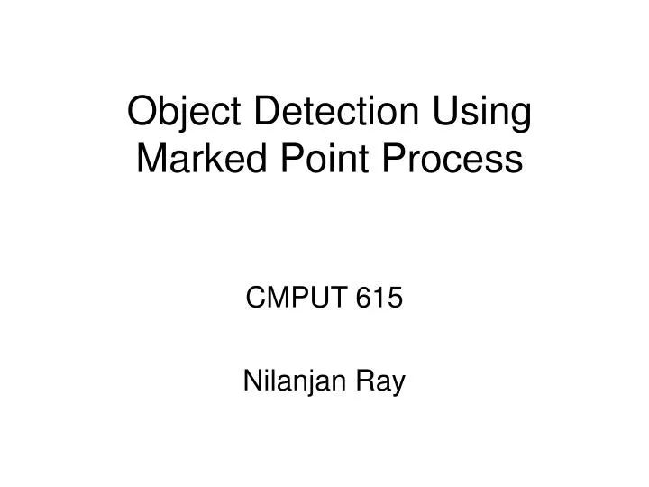 object detection using marked point process