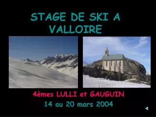 stage de ski a valloire
